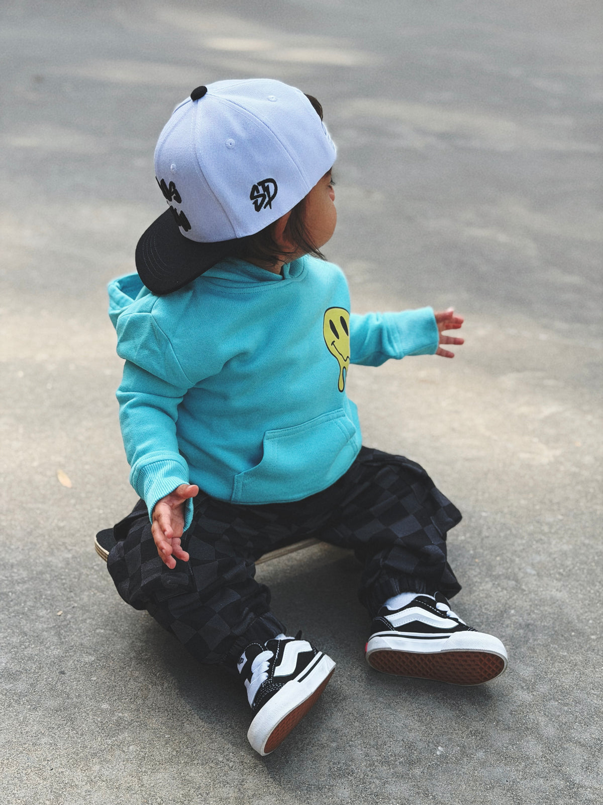 BLACK & GRAY CHECKERED • CARGO SWEATPANTS