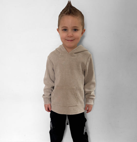SAND WASHED • WAFFLE HOODIE