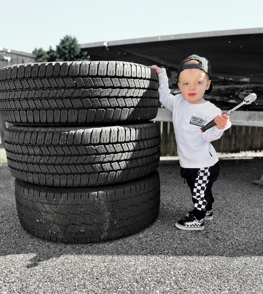 IMPERFECT SIDE CHECK • BLACK JOGGERS