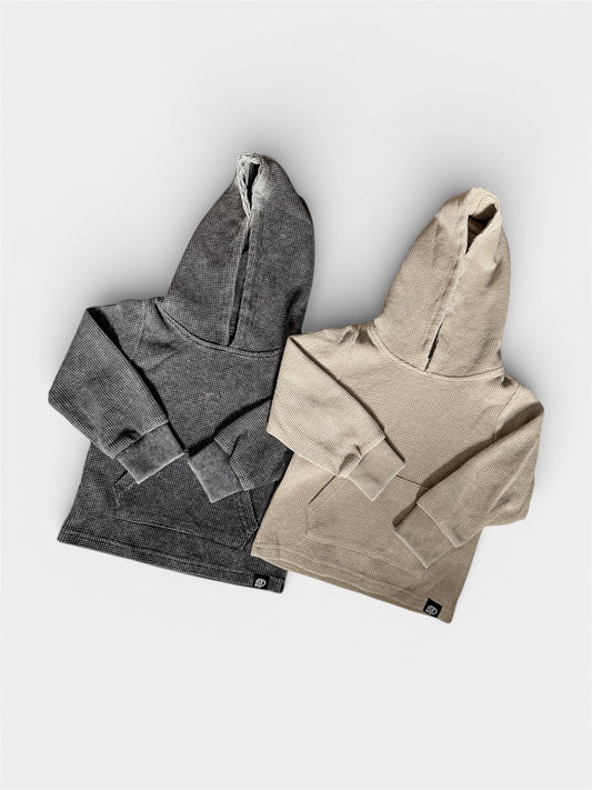 STORM WASHED • WAFFLE HOODED LONG SLEEVE