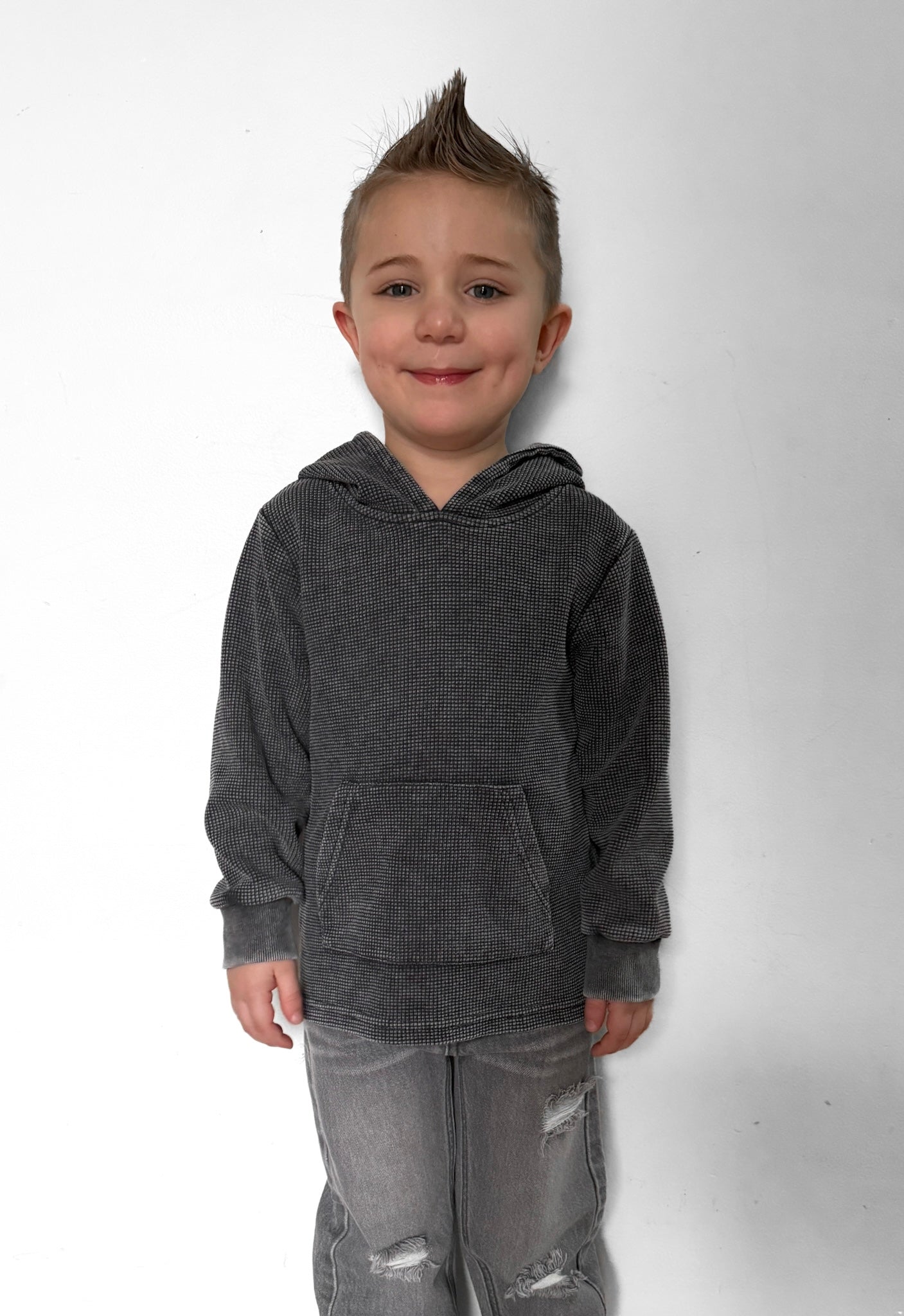 STORM WASHED • WAFFLE HOODED LONG SLEEVE