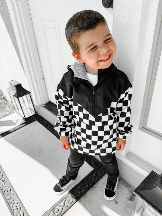 CHECKERED • HALF-ZIP • WINDBREAKER