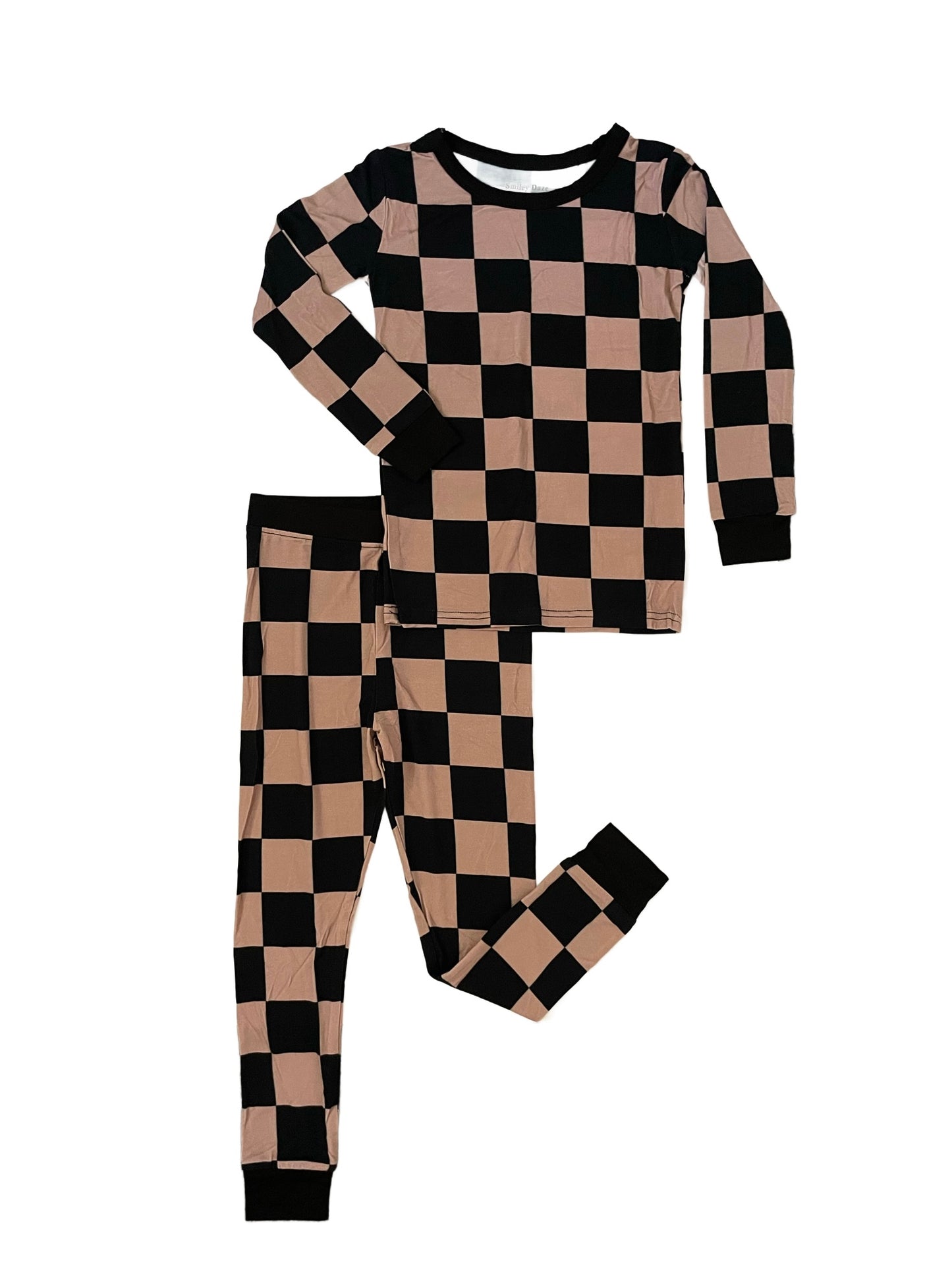 MOCHA CHECKS • BAMBOO • 2 PIECE SET
