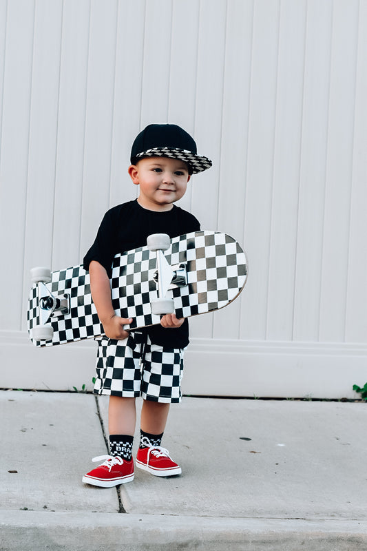 CHECKERED • CARGO SHORTS