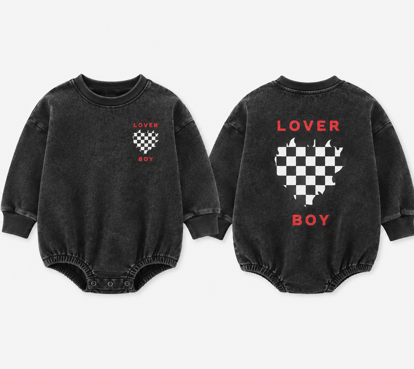 PRE-ORDER - LOVER BOY • VINTAGE WASH • ROMPER