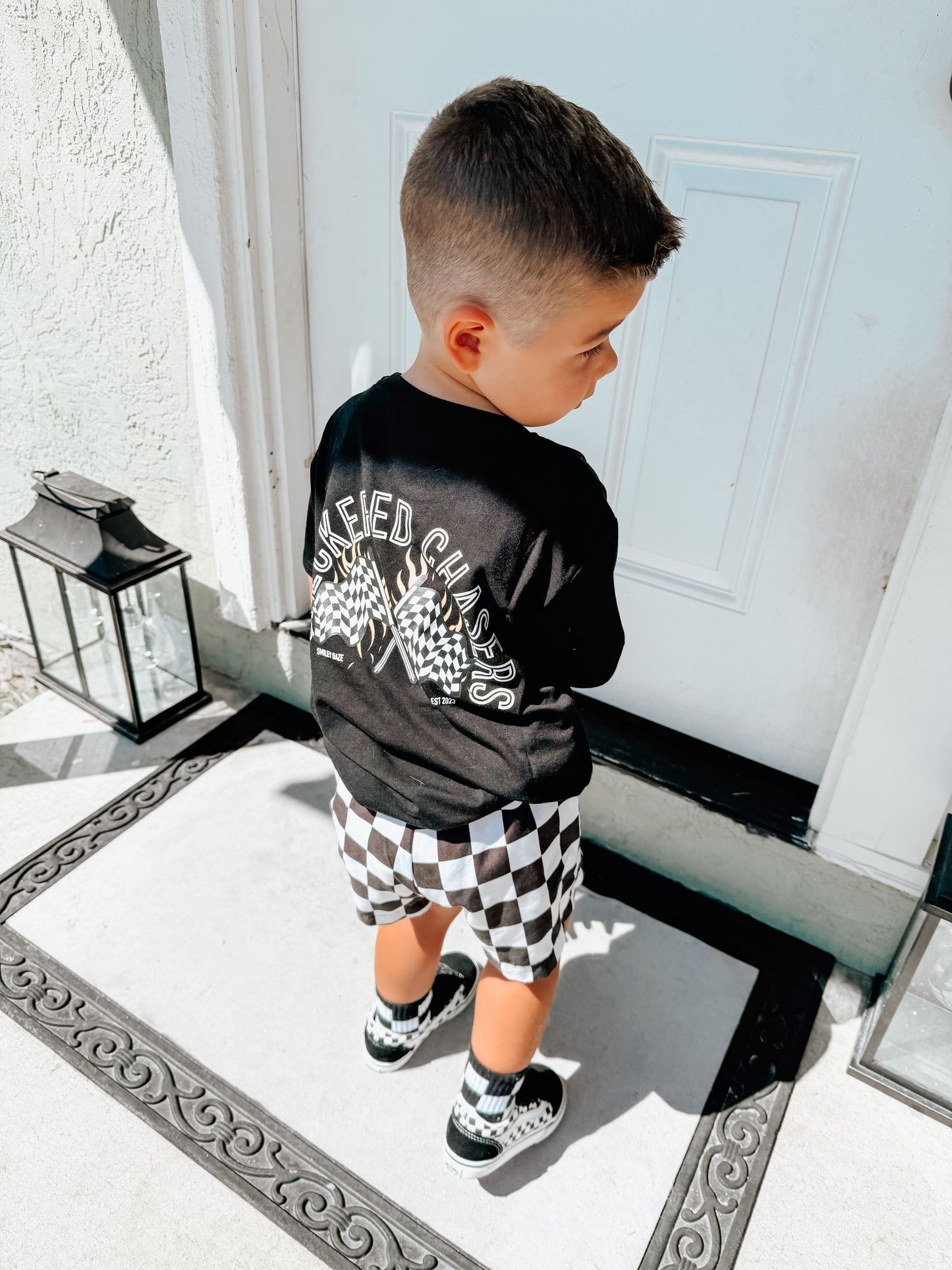 CHECKERED CHASER • BAMBOO TEE