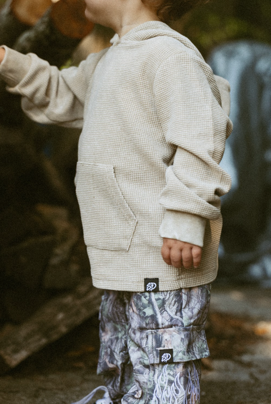 SAND WASHED • WAFFLE HOODIE