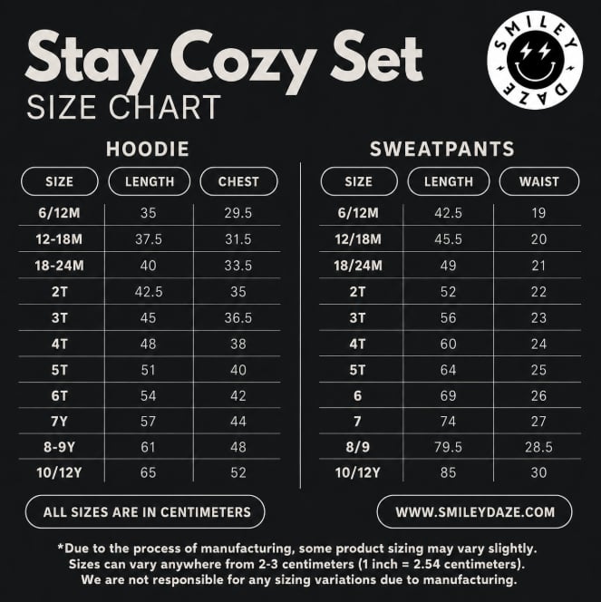 PRE-ORDER | STAY COZY • SMILEY SWEATSUIT