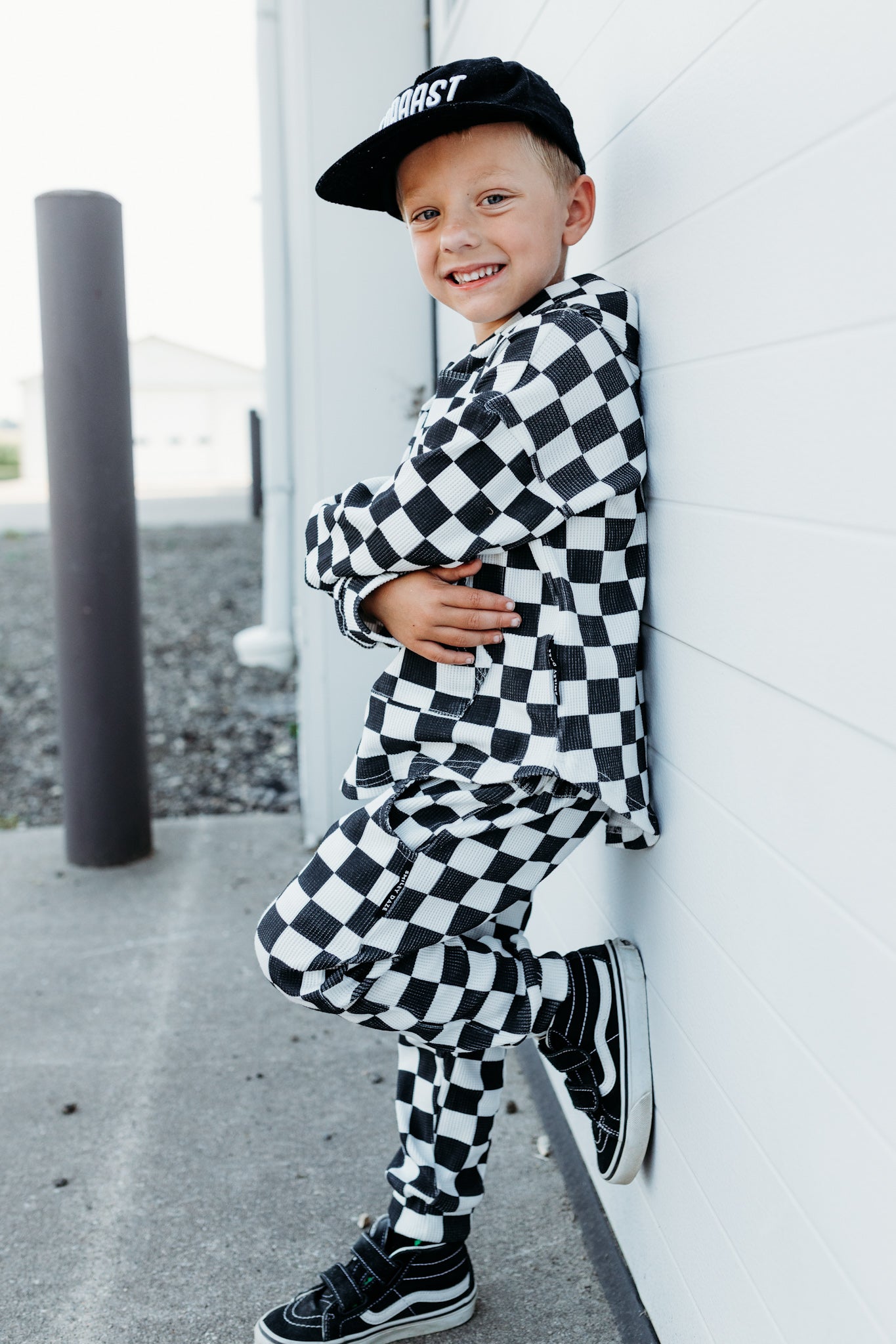 BLACK CHECKERED • WAFFLE SET