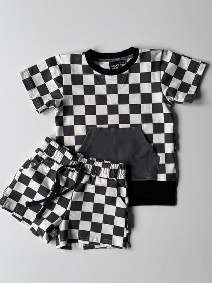 CHECKERED COLOR BLOCK • TOP