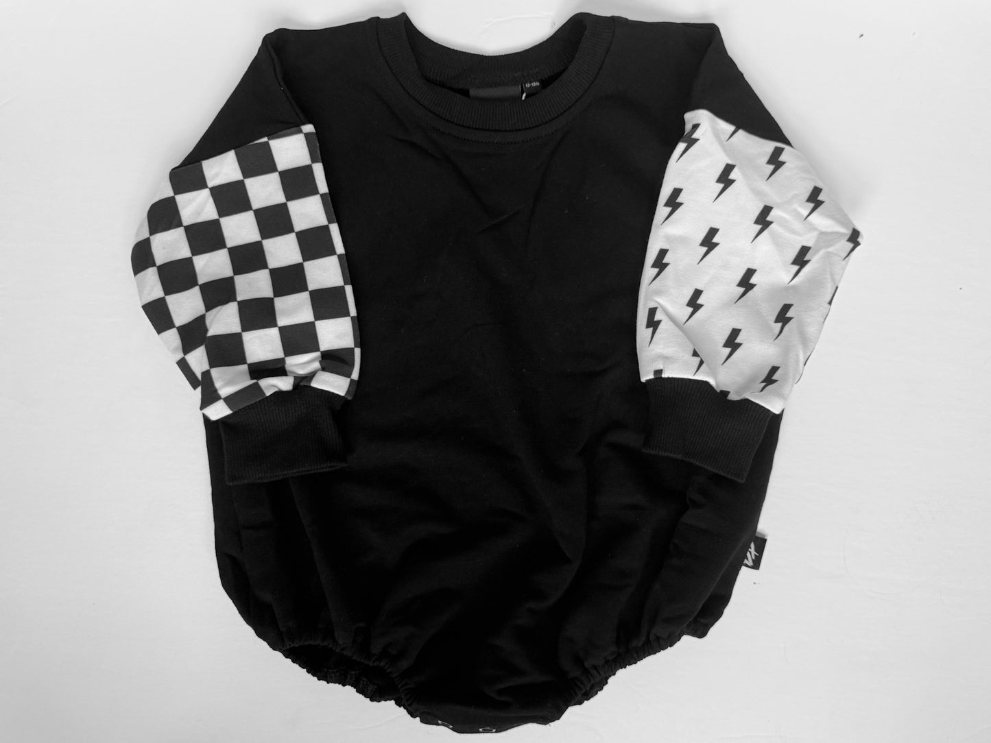 RAD • BUBBLE ROMPER • CHECKERED + BOLTS