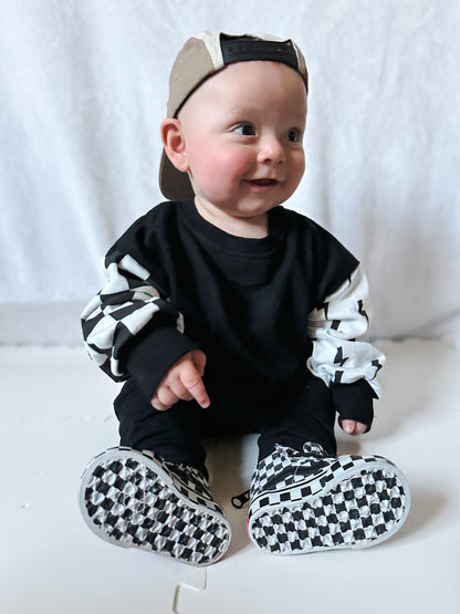 RAD • CREWNECK • CHECKERED + BOLTS