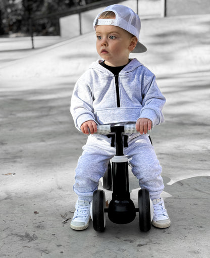 HEATHER GRAY • HALF ZIP HOODIE