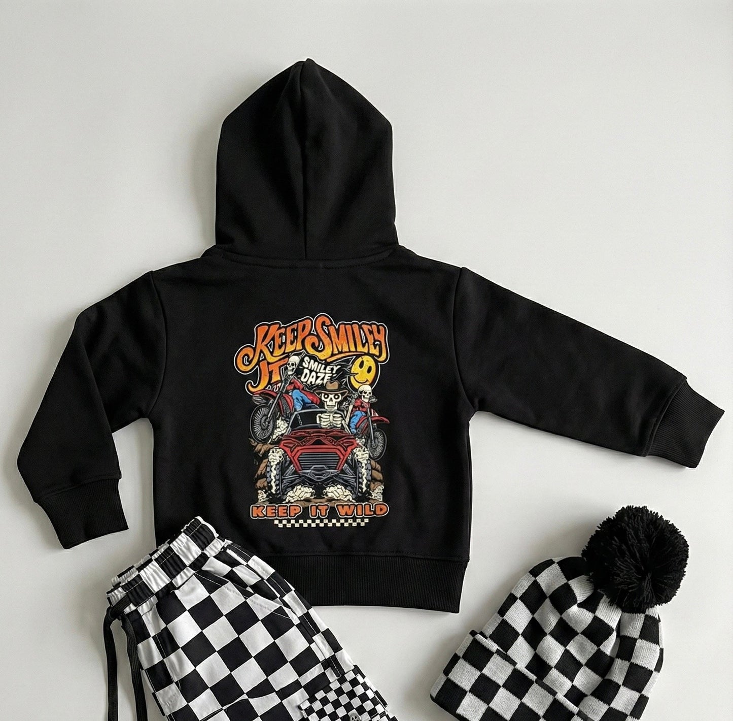 KEEP IT SMILEY • GRAPHIC BAMBOO FLEECE HOODIE