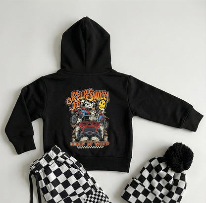 KEEP IT SMILEY • GRAPHIC BAMBOO FLEECE HOODIE