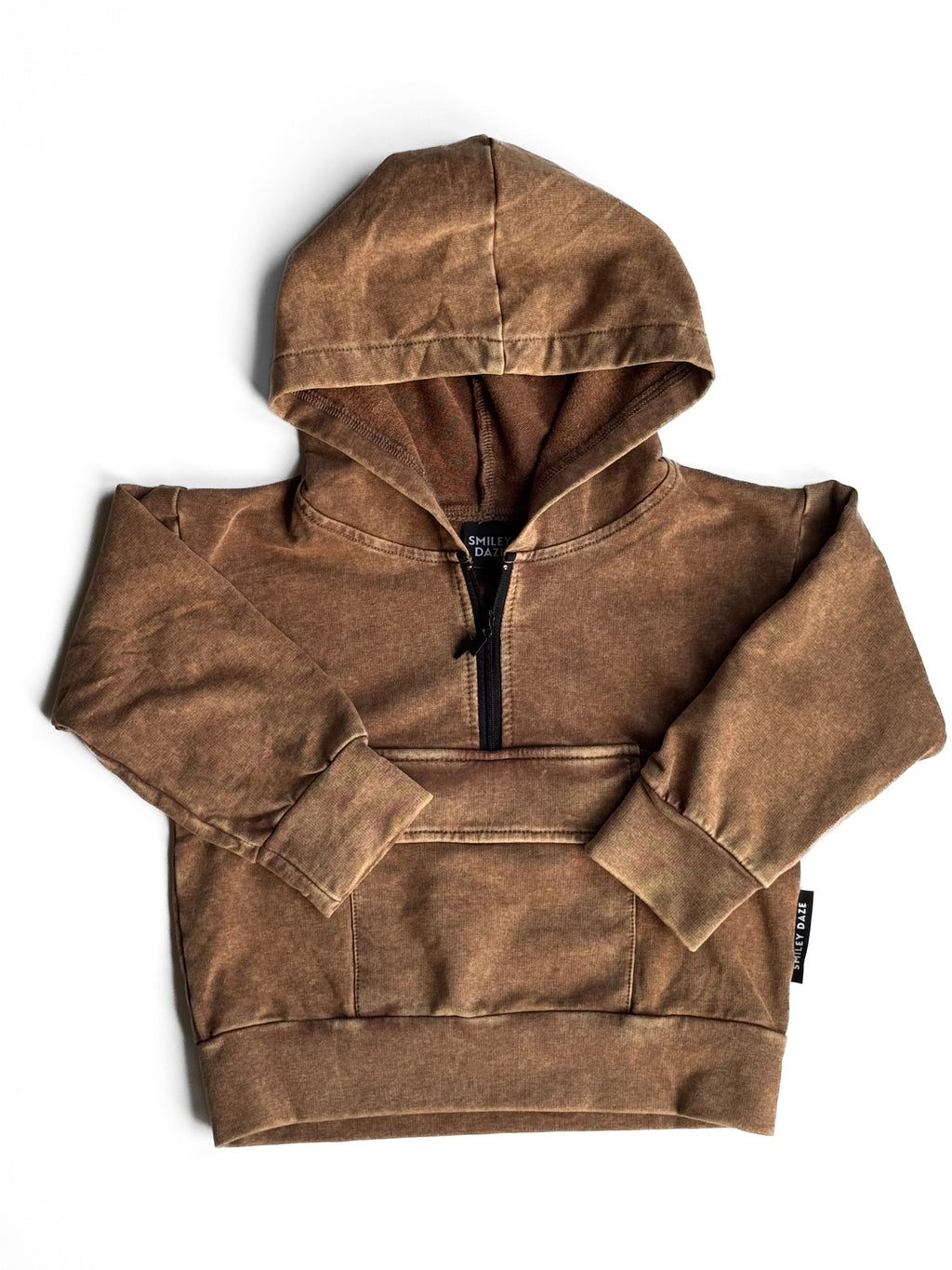PRE-ORDER • VINTAGE BRONZE • HALF ZIP ACID-WASHED HOODIE