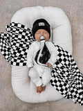 BLACK CHECKERED • BAMBOO SWADDLE BLANKET