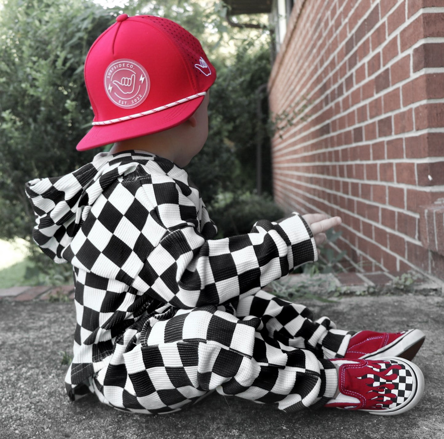 BLACK CHECKERED • WAFFLE SET