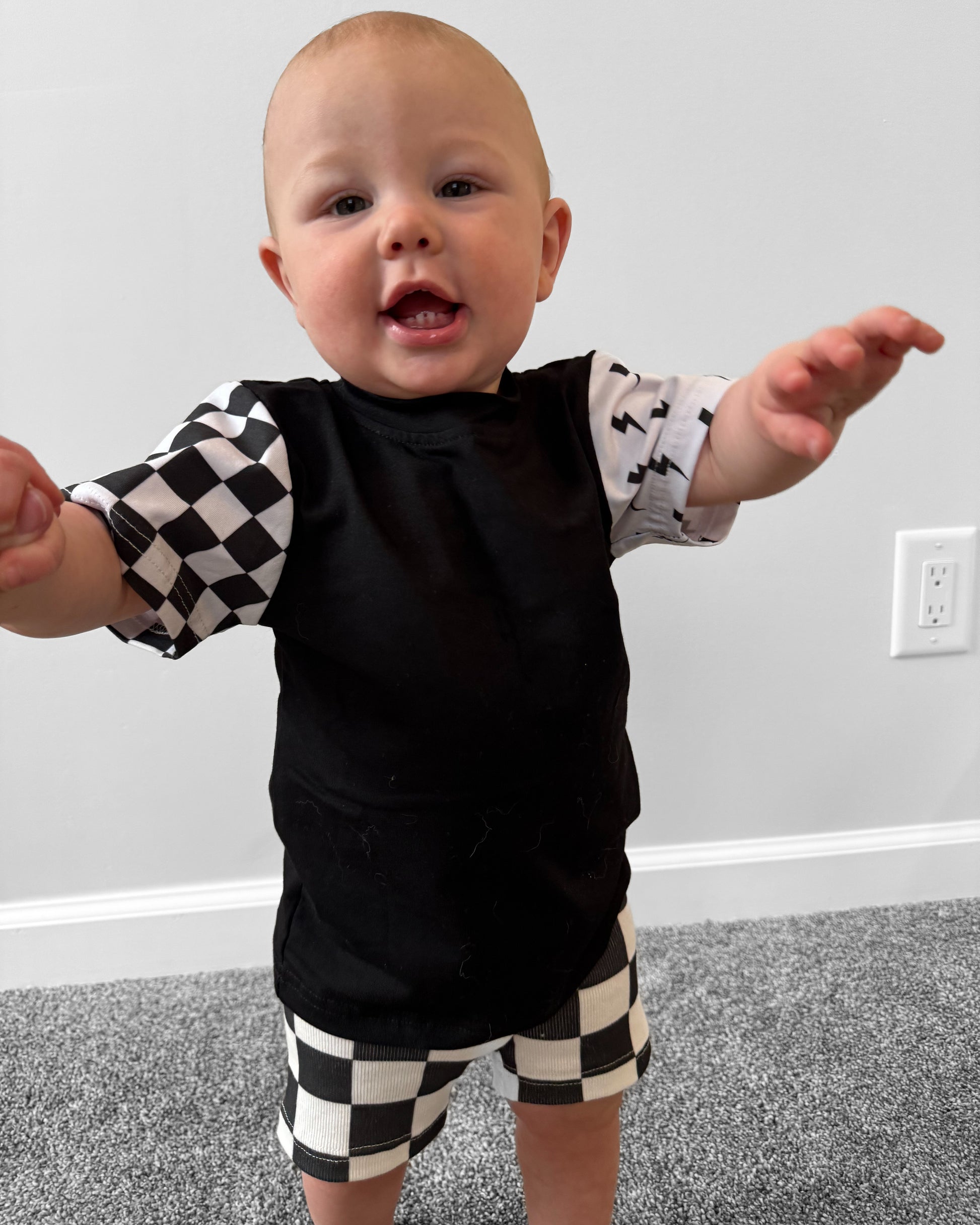 RAD • CHECKERED + BOLTS • TEE