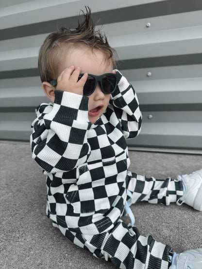 BLACK CHECKERED • WAFFLE SET