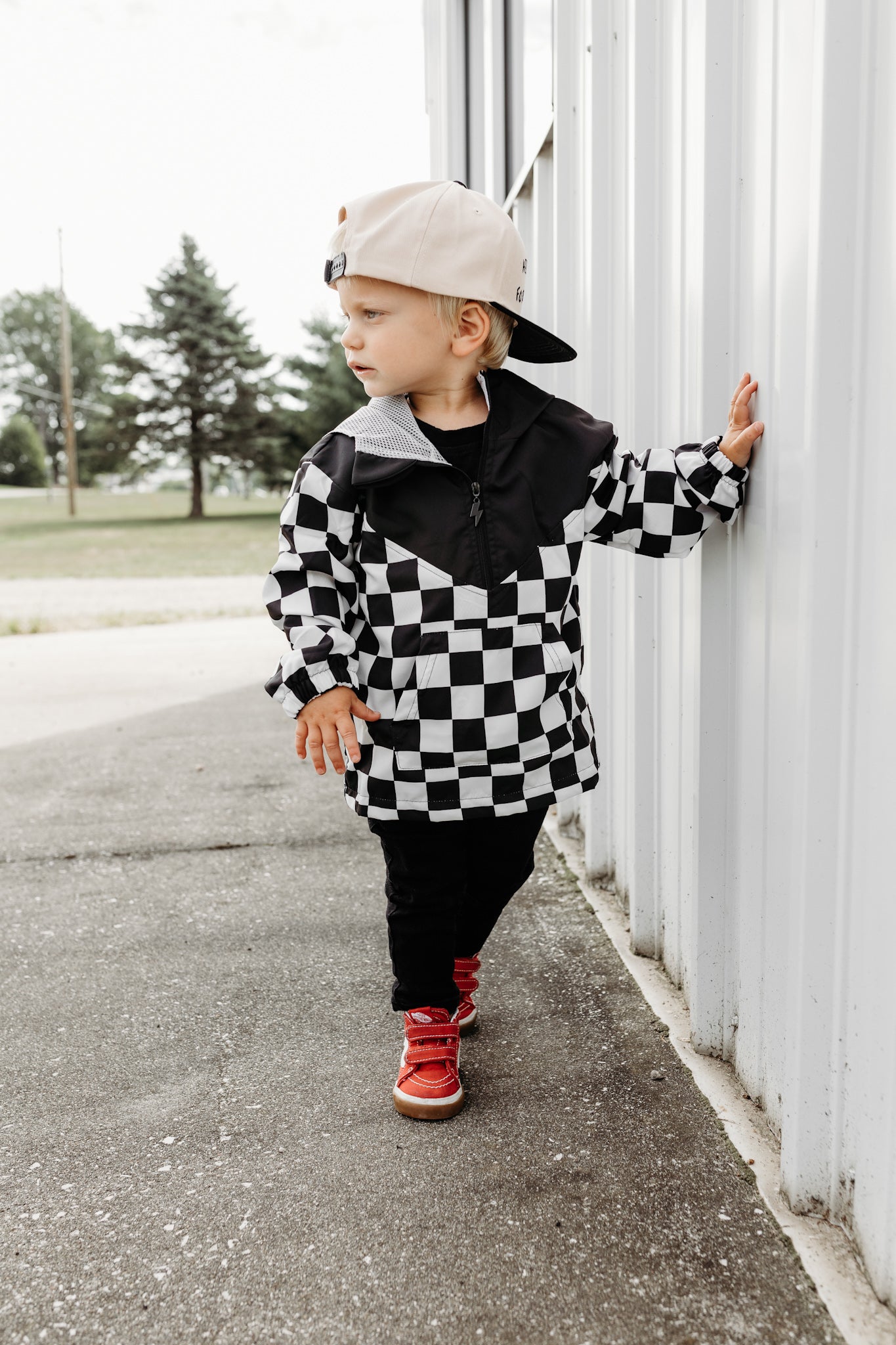 CHECKERED • HALF-ZIP • WINDBREAKER