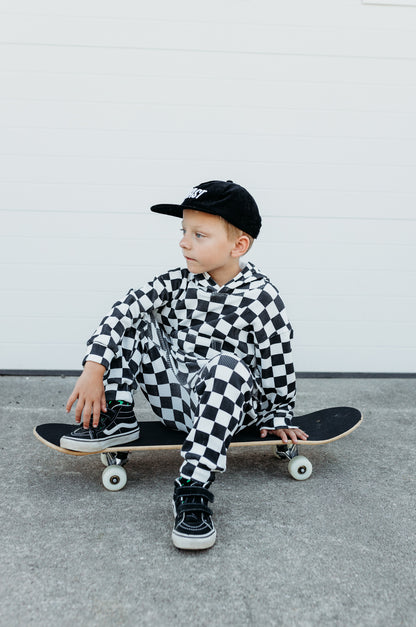 BLACK CHECKERED • WAFFLE SET