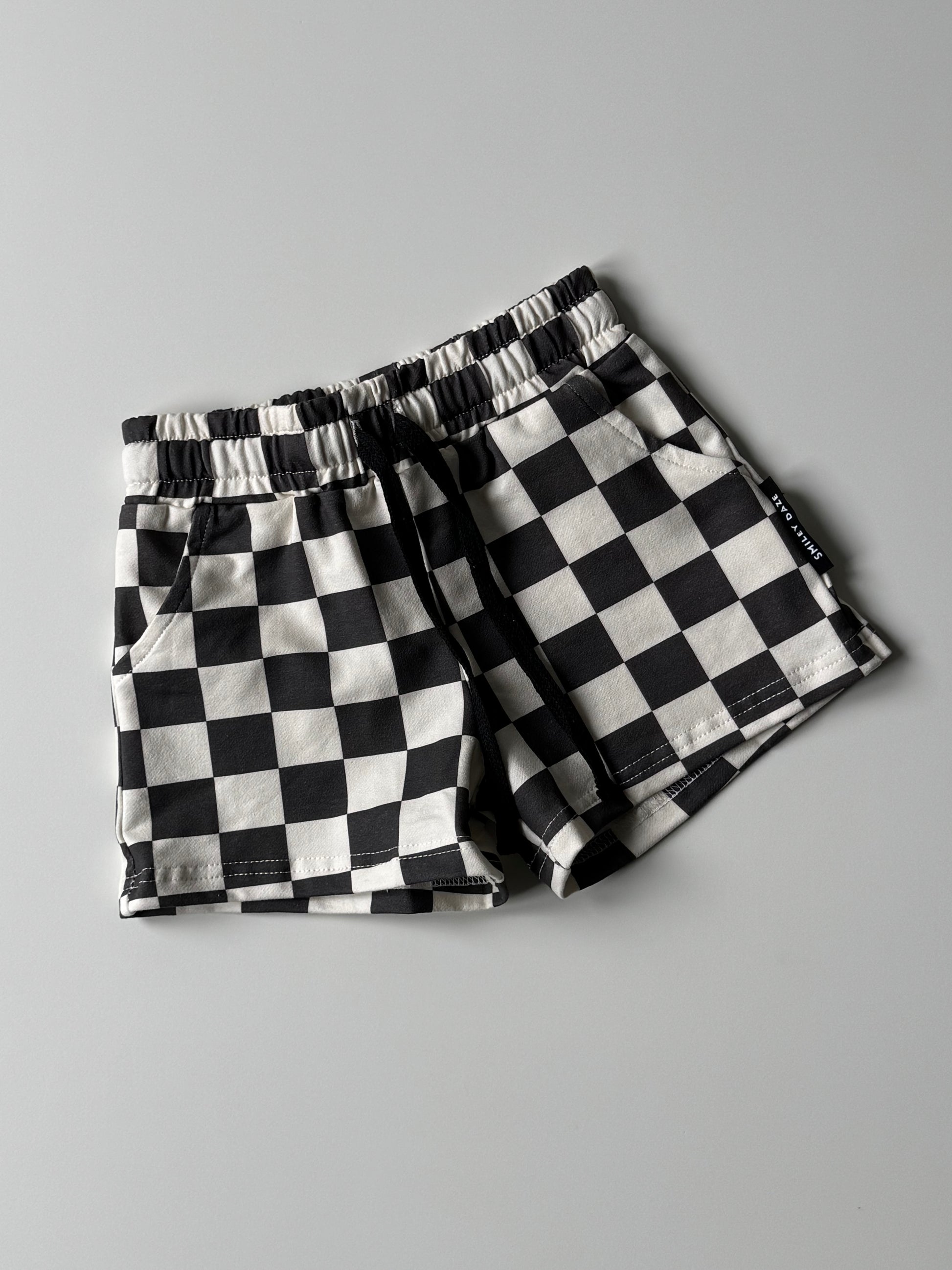 CHECKERED COLOR BLOCK • SHORTS