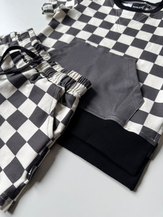 CHECKERED COLOR BLOCK • SHORTS