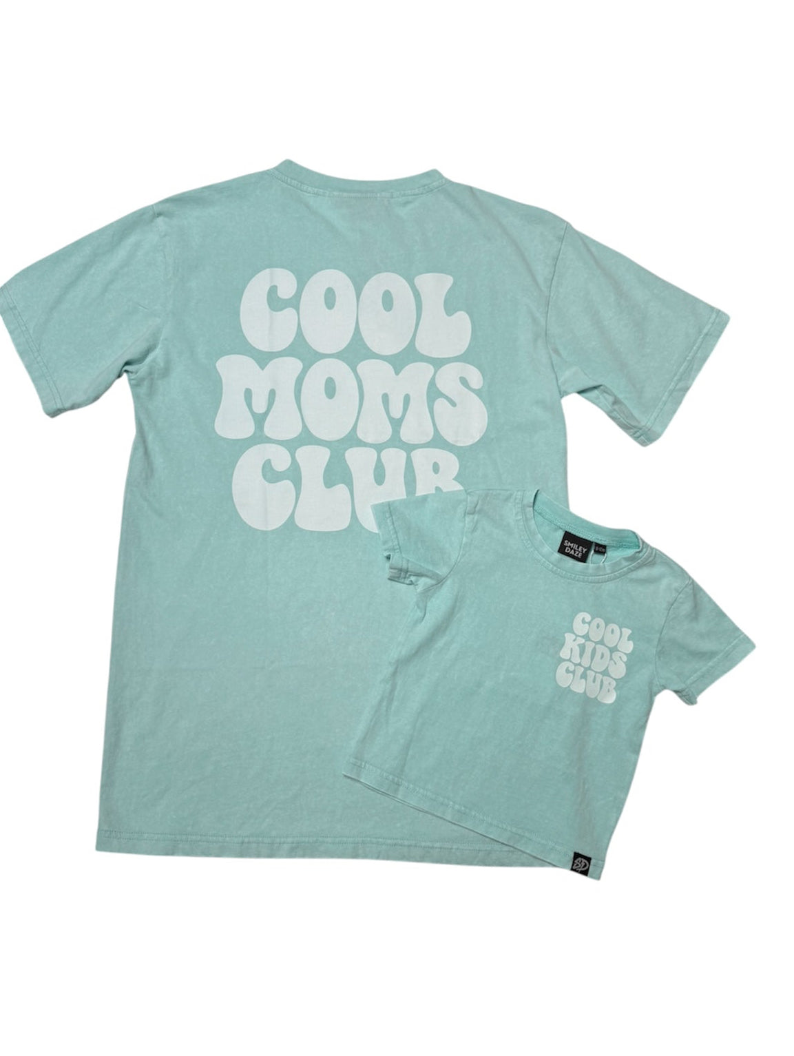 COOL MOMS CLUB • MINT ACID WASH TEE