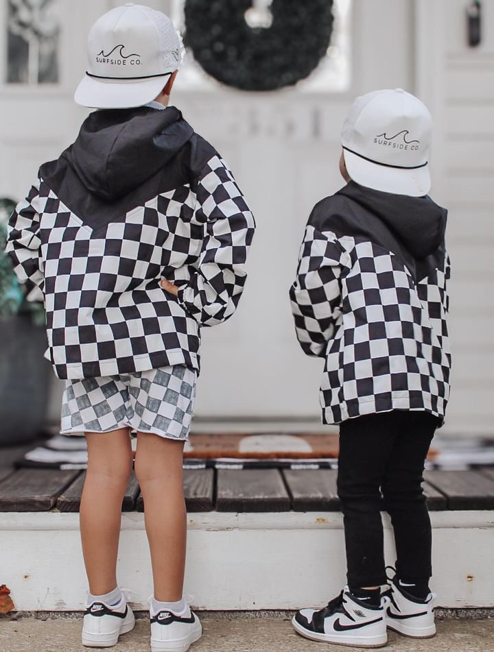 CHECKERED • HALF-ZIP • WINDBREAKER