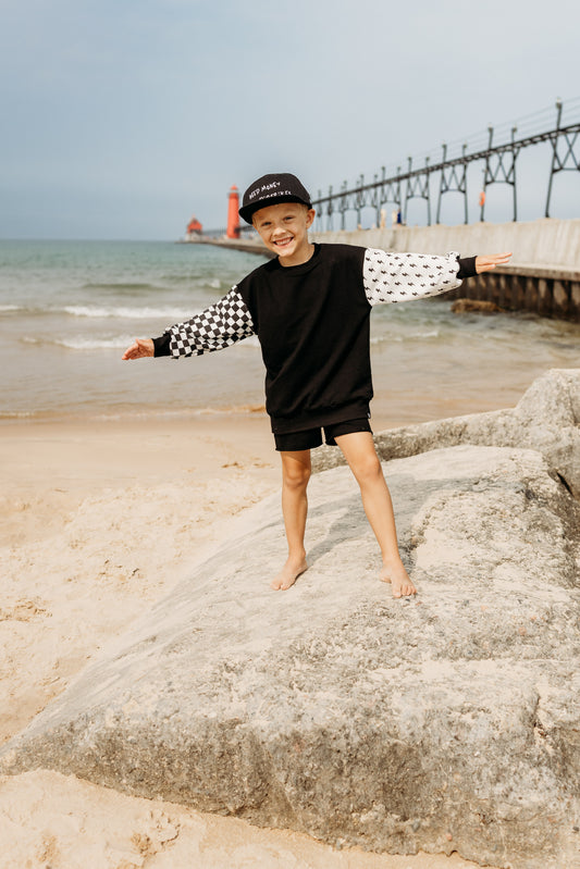 RAD • CREWNECK • CHECKERED + BOLTS