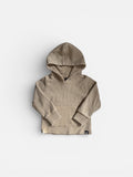 SAND WASHED • WAFFLE HOODED LONG SLEEVE