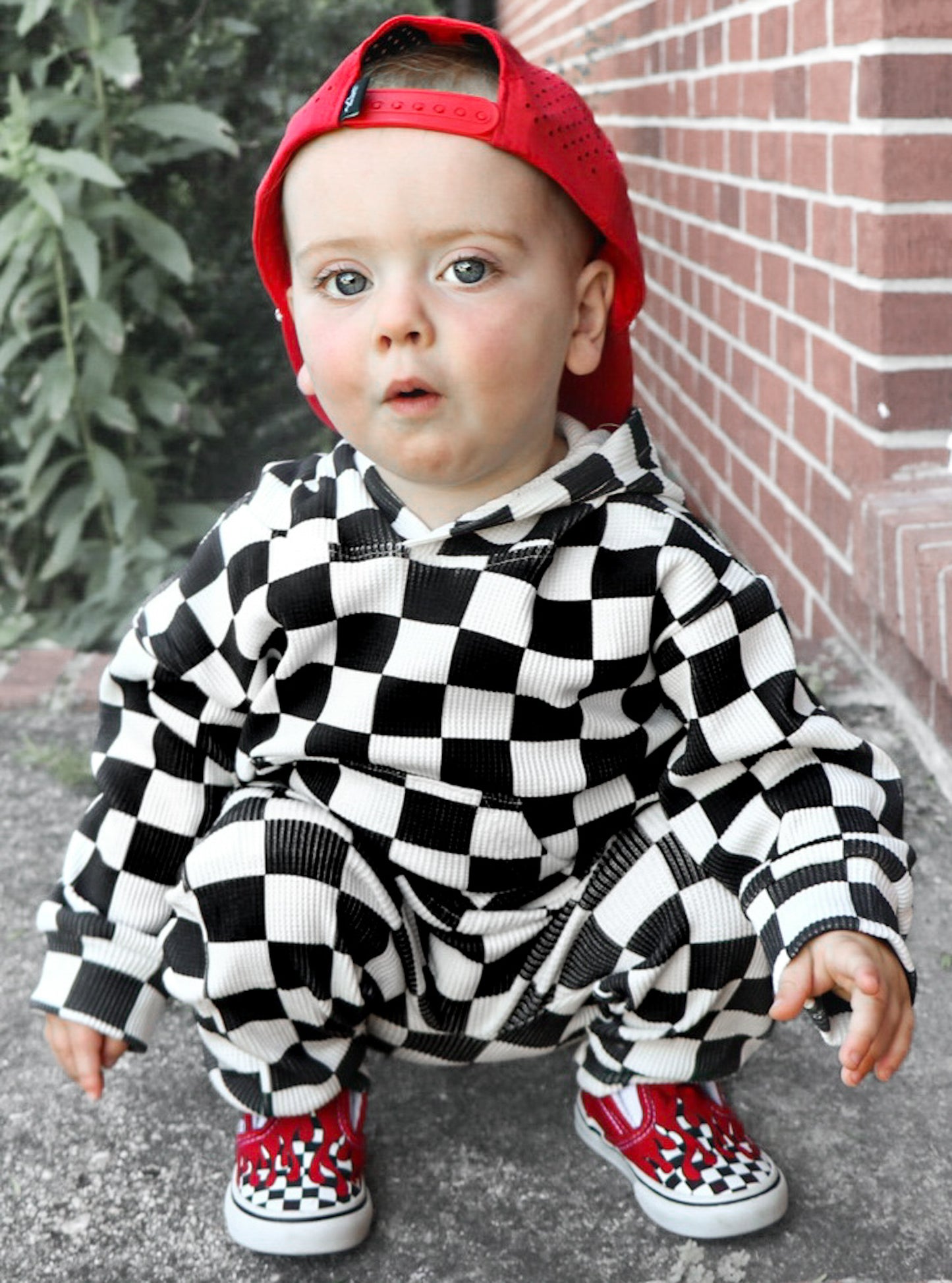 BLACK CHECKERED • WAFFLE SET