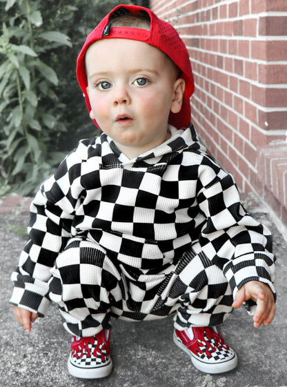 BLACK CHECKERED • WAFFLE SET