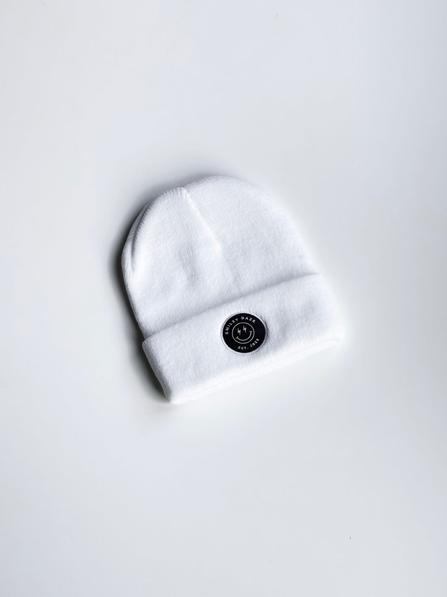 White Smiley Daze Beanie