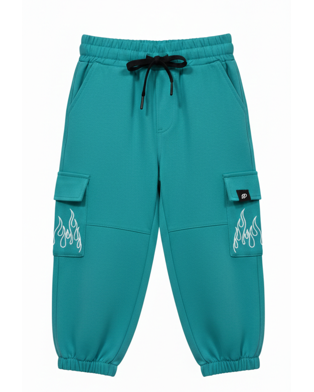 TEAL FLAME • CARGO JOGGERS