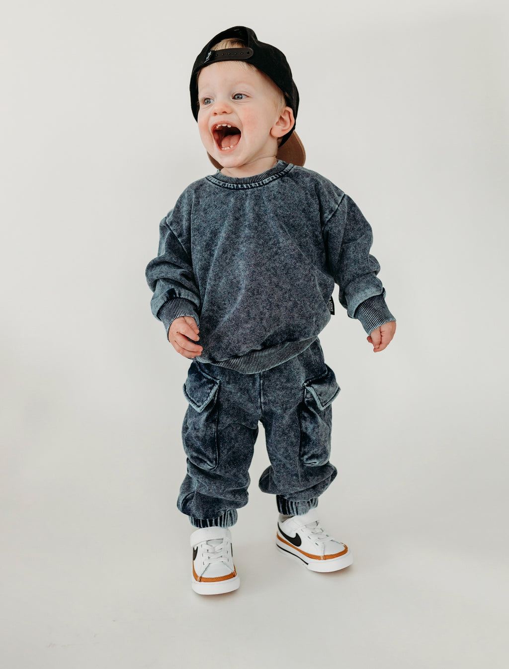 PRE-ORDER • Denim Wash • Cargo Sweatpants