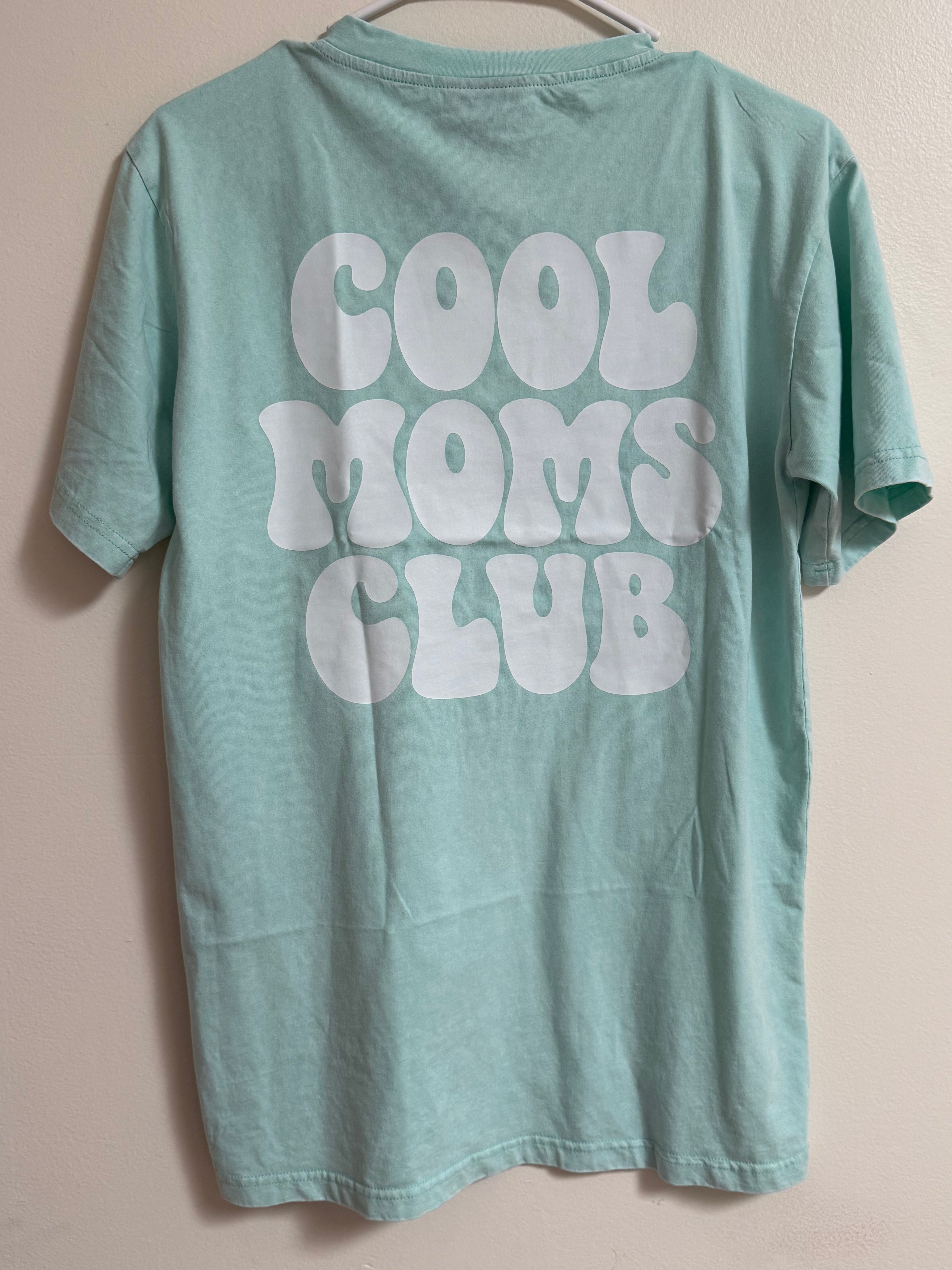 COOL MOMS CLUB • MINT ACID WASH TEE