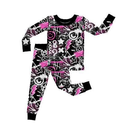 PINK GRAFFITI • BAMBOO • 2 PIECE SET