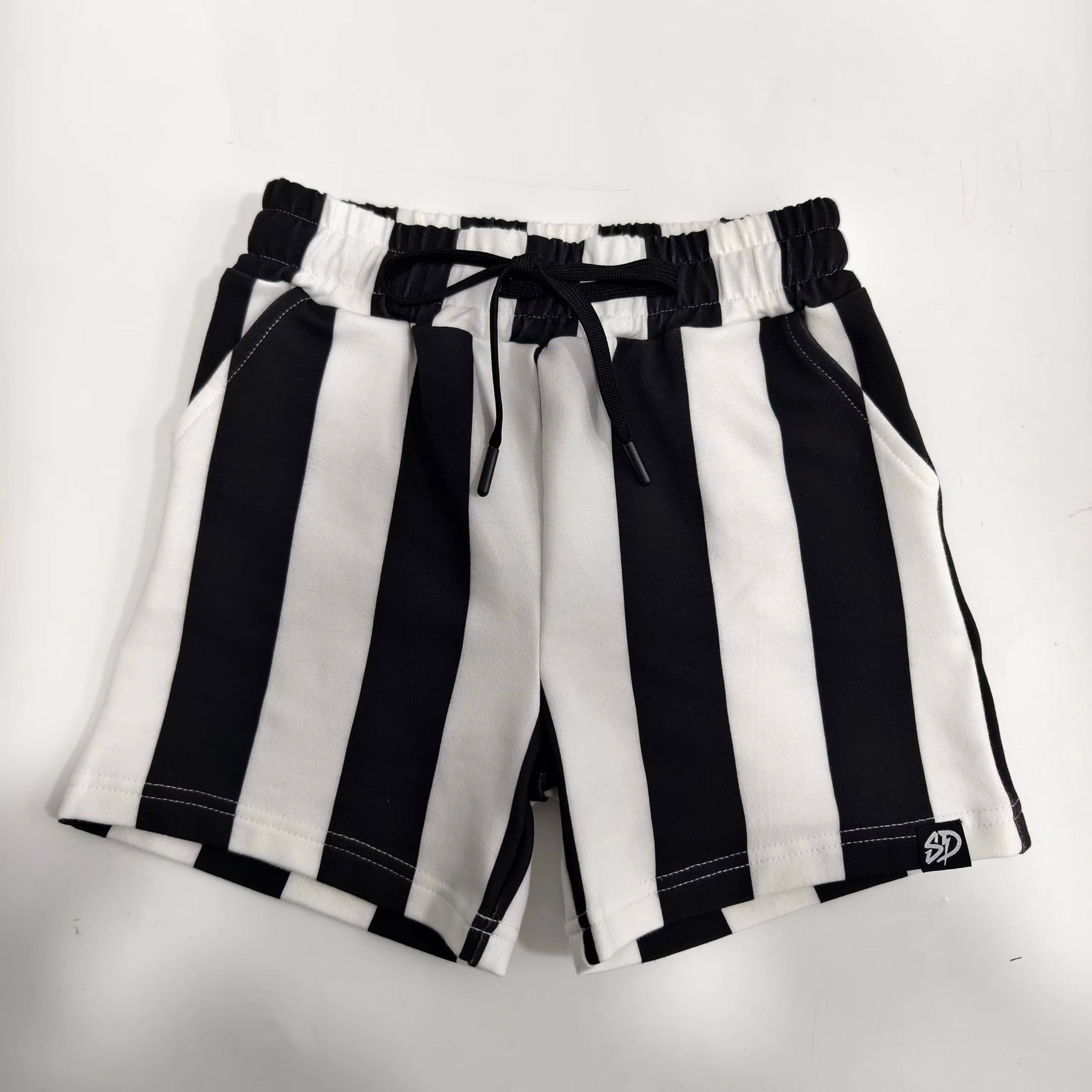 BLACK & WHITE STRIPED • SHORTS