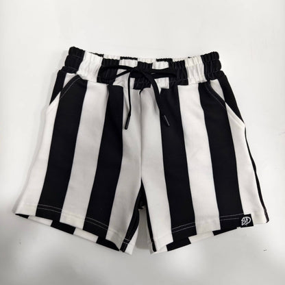 BLACK & WHITE STRIPED • SHORTS