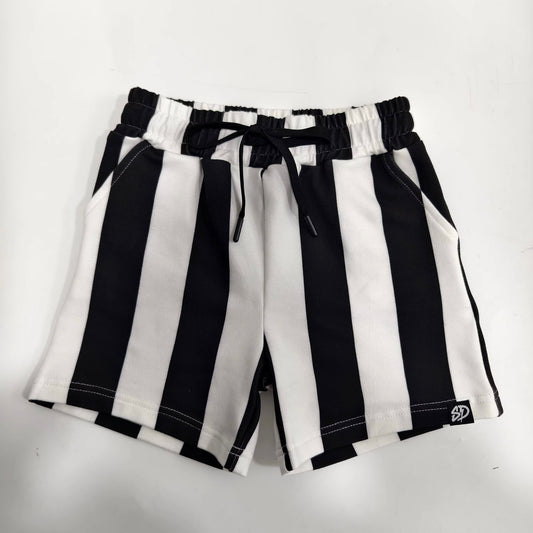 BLACK & WHITE STRIPED • SHORTS