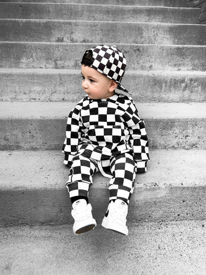 BLACK CHECKERED • WAFFLE SET