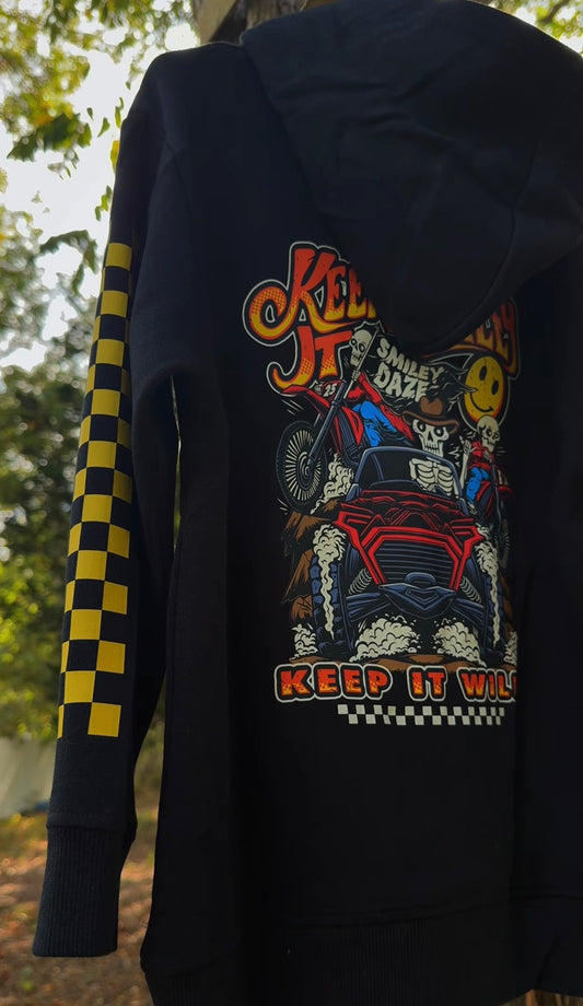 KEEP IT SMILEY • CHECKS - GRAPHIC BAMBOO FLEECE HOODIE