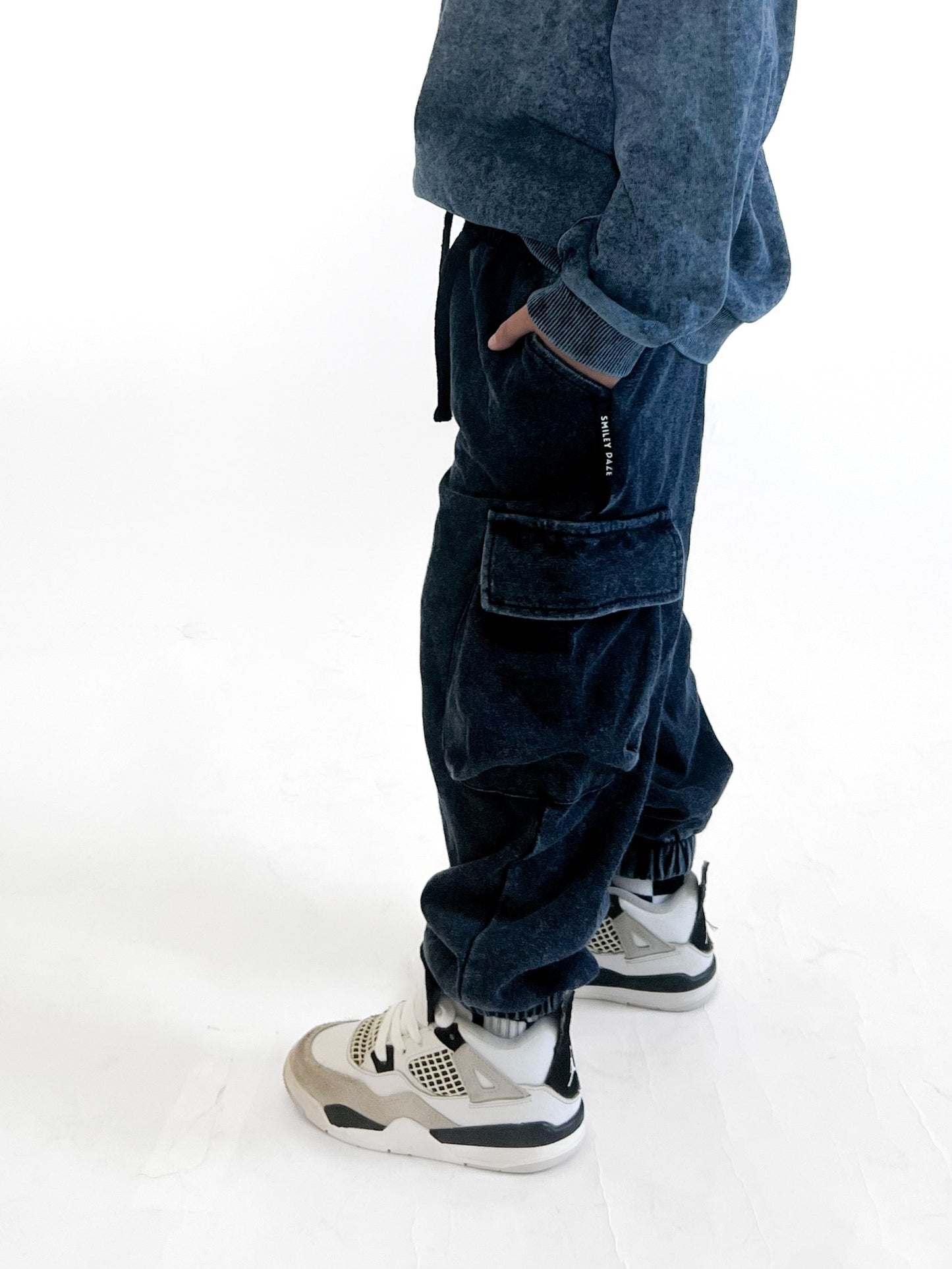 Denim Wash • Cargo Sweatpants