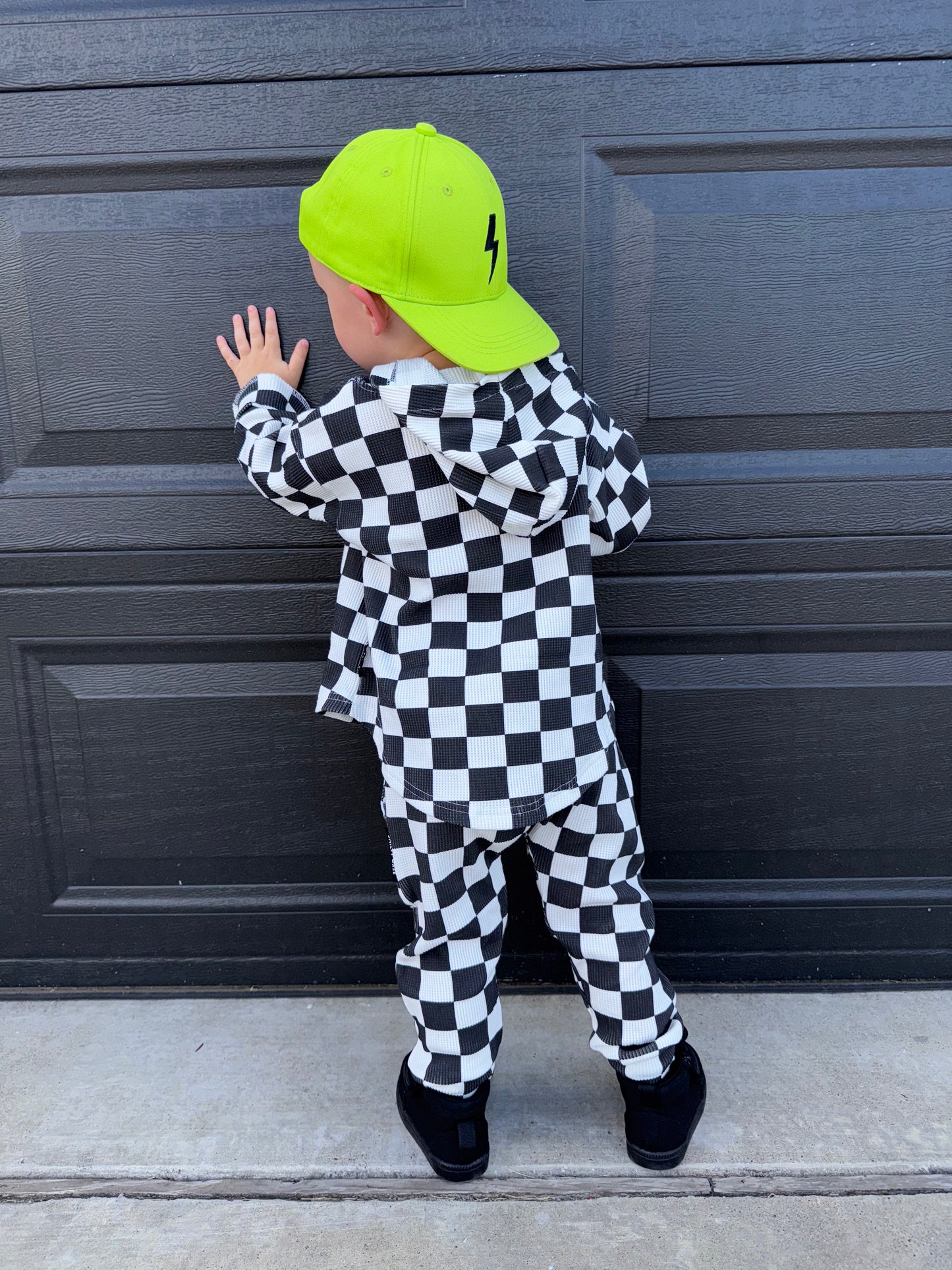 BLACK CHECKERED • WAFFLE SET