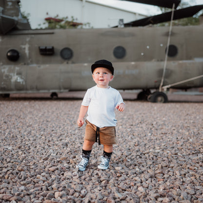 VINTAGE BRONZE • ACID-WASHED CUT-OFF SHORTS
