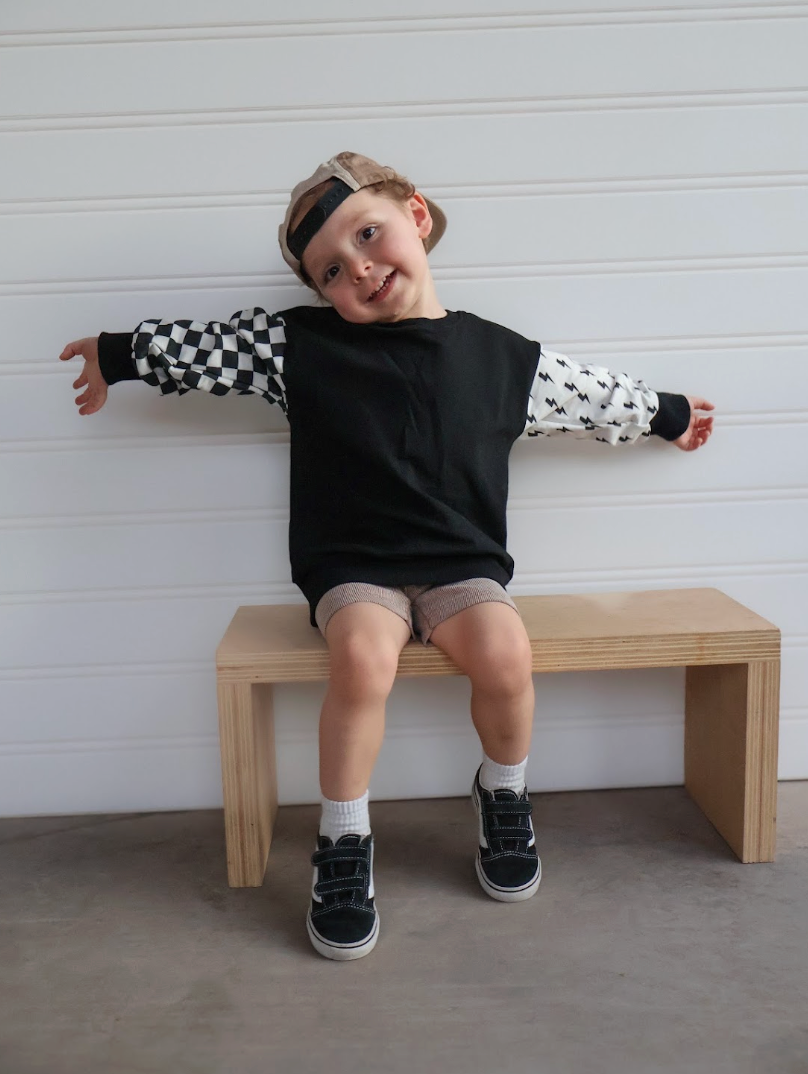 RAD • CREWNECK • CHECKERED + BOLTS