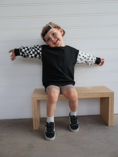 RAD • CREWNECK • CHECKERED + BOLTS