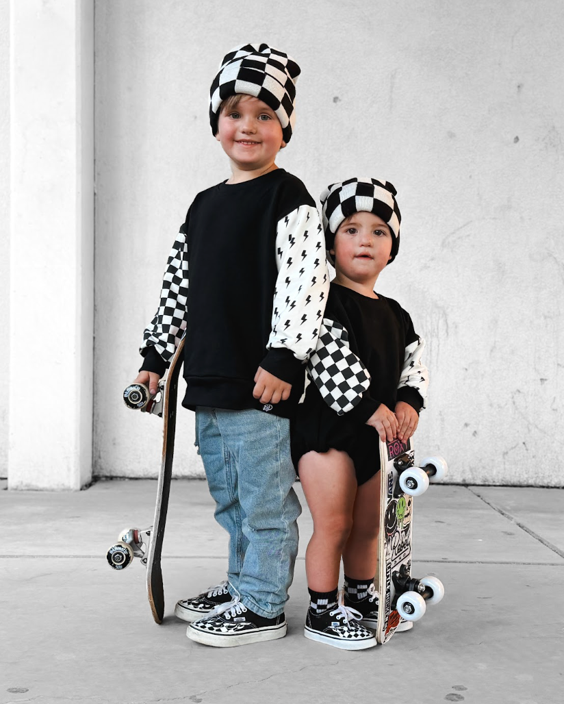 RAD • CREWNECK • CHECKERED + BOLTS